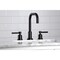 Kingston Brass FSC8930DL Concord Widespread Bathroom Faucet W/Brass Pop-Up, Matte Blk FSC8930DL - alternate 3